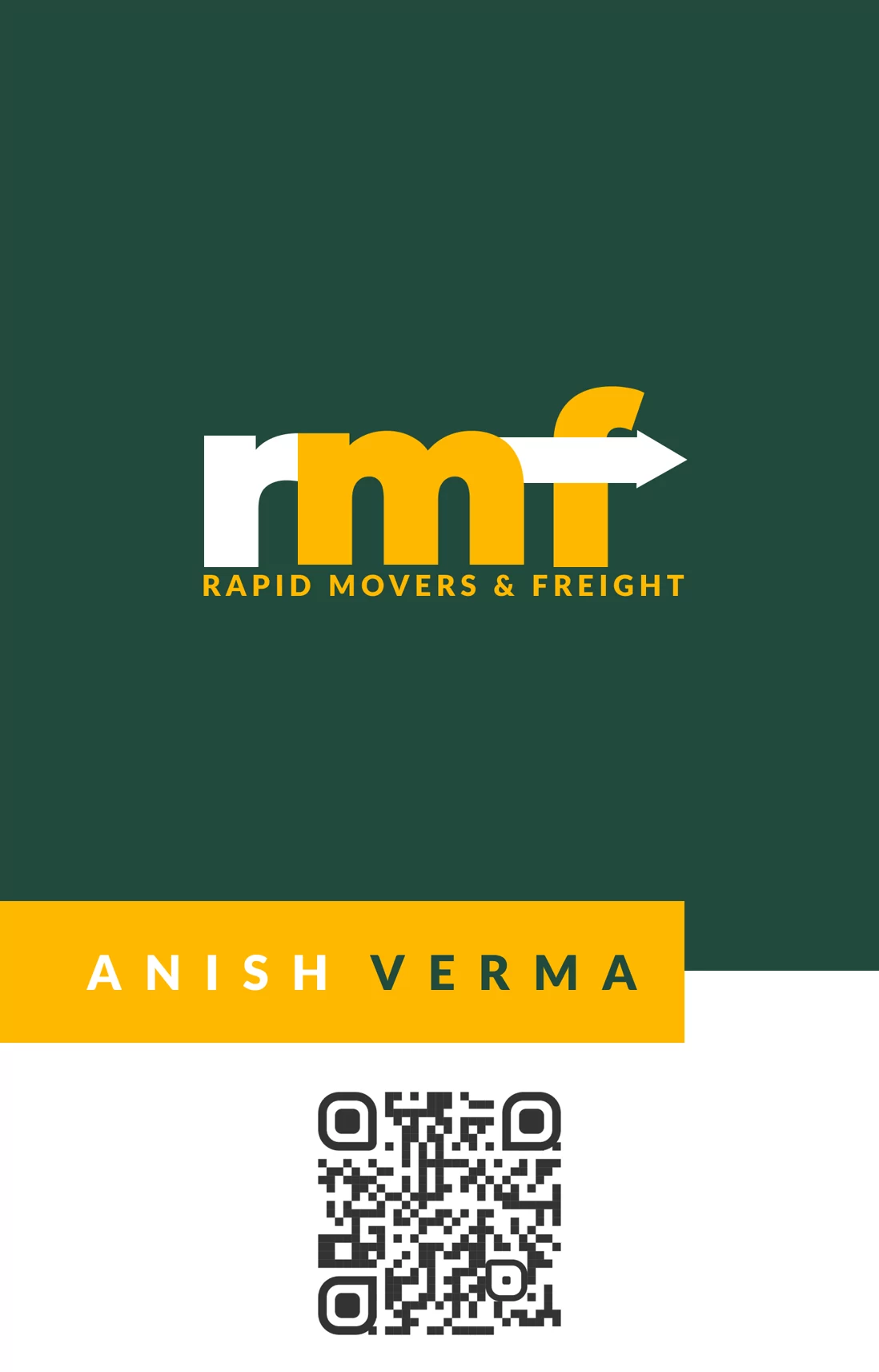 Business card, front