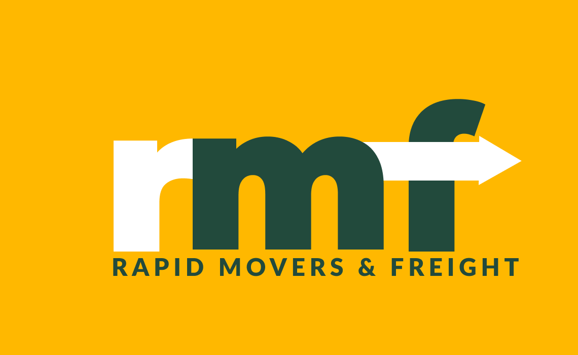 Rapid Movers & Freight logo on amber