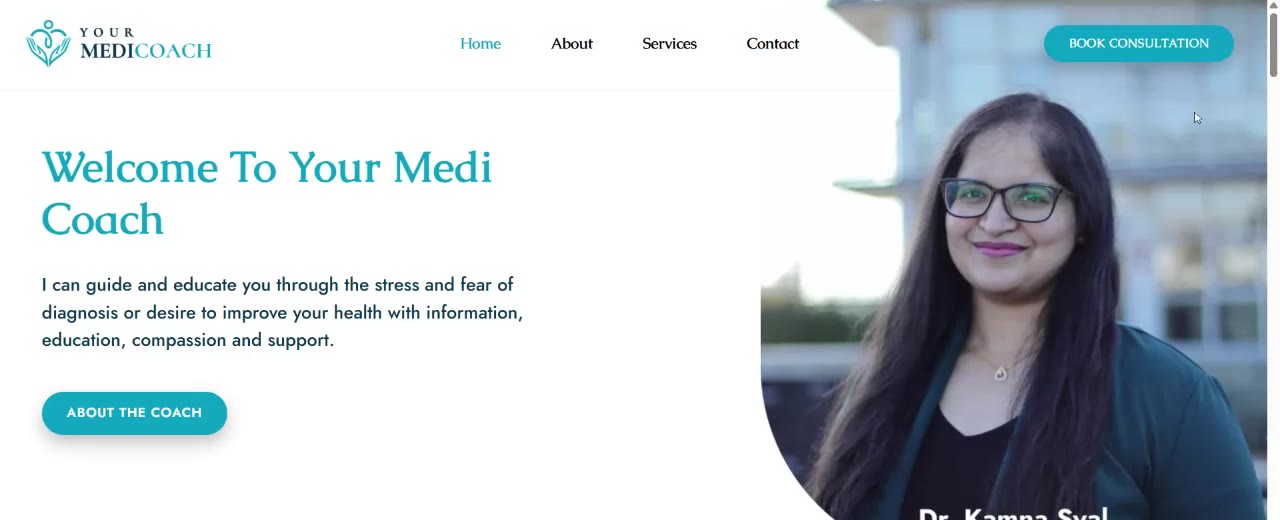 Your Medi Coach website home page